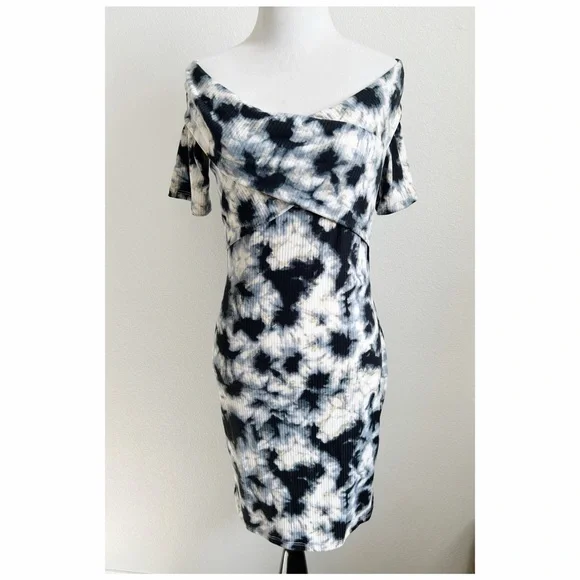 Maverick the Collection | Dresses | Maverick Tie Dye Ribbed Crossover Bodycon  Dress | Poshmark